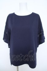画像1: axes femme / レース重ねインナープルオーバー M 紺 Y-26-06-05-031-AX-TO-SZ-ZY (1)
