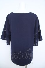画像2: axes femme / レース重ねインナープルオーバー M 紺 Y-26-06-05-031-AX-TO-SZ-ZY (2)