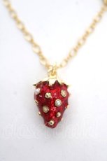 画像1: MILK / berry kiss ネックレス  ゴールド×レッド Y-26-06-05-004-ML-AC-SZ-ZY (1)