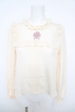 画像1: DearMyLoveRose / ブーケ刺繍ヨークフリルブラウス M 生成 Y-26-06-05-036-LO-BL-SZ-ZY (1)
