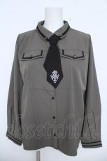 画像1: axes femme / ミリタリー風ブラウス L カーキ Y-26-06-08-053-AX-BL-SZ-ZY (1)