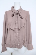 画像1: axes femme / バックレースアップブラウス F ベージュ Y-26-06-08-055-AX-BL-SZ-ZY (1)