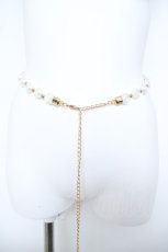 画像1: axes femme / ローズパールチェーンベルト  シロ Y-26-06-08-008-AX-ZA-SZ-ZY (1)