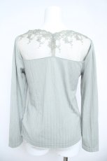 画像2: axes femme / 繊細レース長袖インナー M ミント Y-26-06-08-068-AX-TO-SZ-ZY (2)