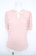 画像1: axes femme / チャイナ風レーストップス F ピンク Y-26-06-08-079-AX-TO-SZ-ZY (1)
