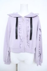 画像1: axes femme / フリルデザインジップパーカー F ラベンダー Y-26-06-08-083-AX-TO-SZ-ZY (1)