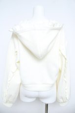 画像2: axes femme / フリルデザインジップパーカー F 生成り Y-26-06-08-084-AX-TO-SZ-ZY (2)
