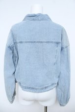 画像2: axes femme / レース×ラインデニムジャケット F ブリーチ Y-26-06-08-085-AX-JA-SZ-ZY (2)