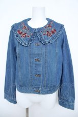 画像1: axes femme NOSTALGIE / 花刺繍デニムジャケット F インディゴ Y-26-06-08-086-AX-JA-SZ-ZY (1)