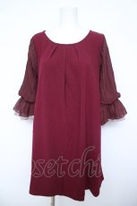 画像1: axes femme / バックシャンチュニック M ワイン Y-26-06-08-092-AX-BL-SZ-ZY (1)