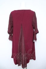 画像2: axes femme / バックシャンチュニック M ワイン Y-26-06-08-092-AX-BL-SZ-ZY (2)