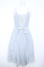 画像1: axes femme / モチーフレースキャミワンピース M サックス Y-26-06-08-098-AX-OP-SZ-ZY (1)