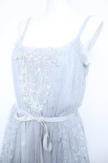 画像3: axes femme / モチーフレースキャミワンピース M サックス Y-26-06-08-098-AX-OP-SZ-ZY (3)