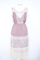 画像2: axes femme / バックレースノースリワンピース M ピンク Y-26-06-08-101-AX-OP-SZ-ZY (2)