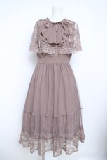 画像1: axes femme / ケープ風チュールワンピース M ピンク Y-26-06-08-120-AX-OP-SZ-ZY (1)