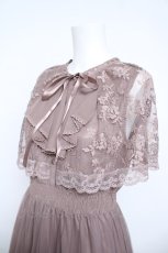 画像3: axes femme / ケープ風チュールワンピース M ピンク Y-26-06-08-120-AX-OP-SZ-ZY (3)