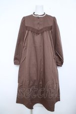 画像1: axes femme / ヨーク切替ワンピース F 茶 Y-26-06-08-127-AX-OP-SZ-ZY (1)