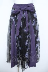 画像1: axes femme / 紫陽花プリントレーススカート F 黒 Y-26-06-08-153-AX-SK-SZ-ZY (1)