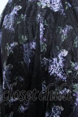 画像3: axes femme / 紫陽花プリントレーススカート F 黒 Y-26-06-08-153-AX-SK-SZ-ZY (3)