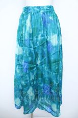 画像1: axes femme / マーブルプリントスカート F ブルーグリーン Y-26-06-08-157-AX-SK-SZ-ZY (1)