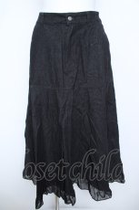 画像1: axes femme NOSTALGIE / シフォンフリル切替デニムスカート F 黒 Y-26-06-08-163-AX-SK-SZ-ZY (1)