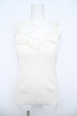 画像1: axes femme / カップ付きストラップタンク L 生成り Y-26-06-08-027-AX-TO-SZ-ZY (1)