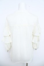 画像2: axes femme NOSTALGIE / シフォンフリルブラウス F 生成り Y-26-06-08-038-AX-BL-SZ-ZY (2)