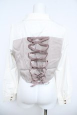画像2: axes femme POETIQUE / ビスチェデザインブラウス M ベージュ Y-26-06-08-048-AX-BL-SZ-ZY (2)