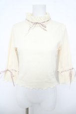 画像1: axes femme POETIQUE / 7分袖リブプルオーバー M キナリ Y-26-06-10-049-AX-TO-SZ-ZY (1)