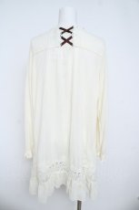 画像2: axes femme / 裾シフォンフリルボレロ M キナリ Y-26-06-10-054-AX-TO-SZ-ZY (2)