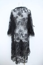 画像2: axes femme / ドロストフリルレースカーディガン M 黒 Y-26-06-10-055-AX-TO-SZ-ZY (2)