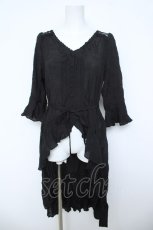 画像1: axes femme / フィッシュテール羽織ワンピース M 黒 Y-26-06-10-057-AX-TO-SZ-ZY (1)
