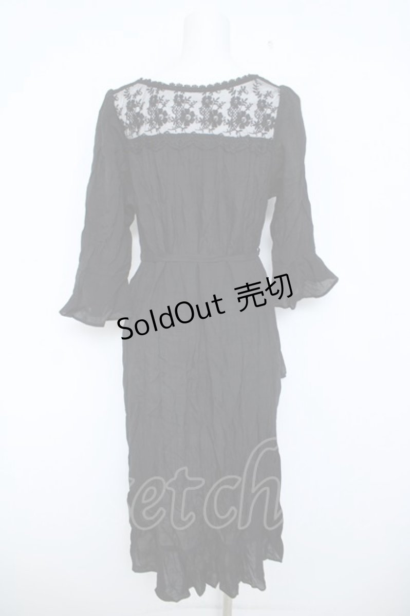画像2: axes femme / フィッシュテール羽織ワンピース M 黒 Y-26-06-10-057-AX-TO-SZ-ZI (2)