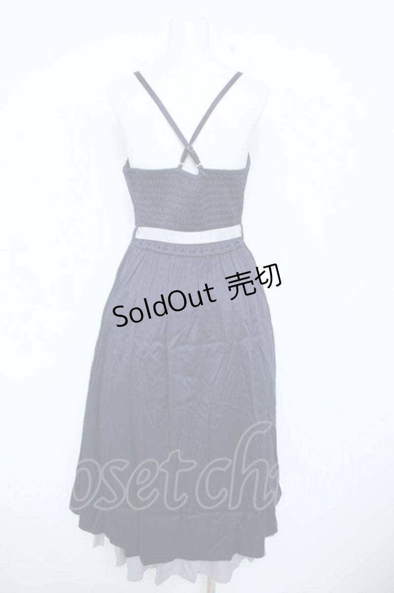 画像2: axes femme / チャイナ風刺繍キャミワンピース F 紺 Y-26-06-10-062-AX-OP-SZ-ZI (2)