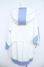 画像2: REFLEM / BIG切替ハーフスリーブパーカー F ホワイト×ブルー Y-26-06-10-009-PU-JA-SZ-ZY (2)