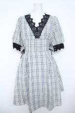 画像1: axes femme POETIQUE / サイドレースアップワンピース M グレー Y-26-06-10-091-AX-OP-SZ-ZY (1)