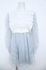 画像1: Bubbles / 総レースワンピース  サックス Y-26-06-10-102-LO-OP-SZ-ZY (1)