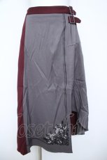 画像1: axes femme / 刺繍入バイカラーアシメスカート F グレー Y-26-06-10-129-AX-SK-SZ-ZS (1)