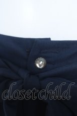 画像3: axes femme / サイドプリーツ刺繍入りガウチョパンツ M 紺 Y-26-06-10-131-AX-PA-SZ-ZY (3)