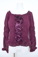 画像1: axes femme / グレースブラウス F ワイン Y-26-06-10-015-AX-BL-SZ-ZY (1)