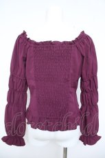 画像2: axes femme / グレースブラウス F ワイン Y-26-06-10-015-AX-BL-SZ-ZY (2)