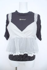 画像1: axes femme POETIQUE / チェック柄キャミ&インナー M グレー Y-26-06-10-016-AX-TO-SZ-ZY (1)