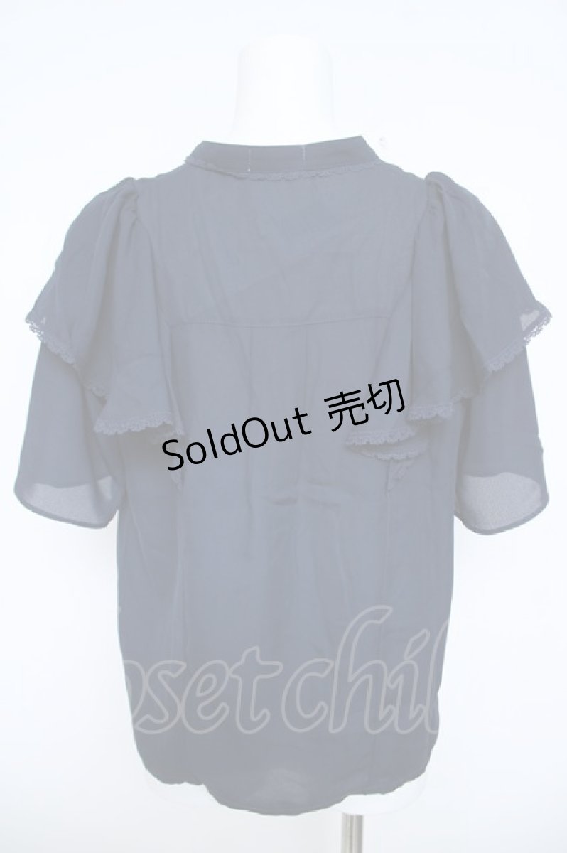 画像2: axes femme / ミックスフルーツ刺繍ブラウス F 紺 Y-26-06-10-019-AX-BL-SZ-ZS (2)