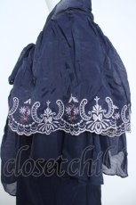 画像3: axes femme / レース風刺繍入フリルブラウス F ネイビー Y-26-06-10-020-AX-BL-SZ-ZY (3)