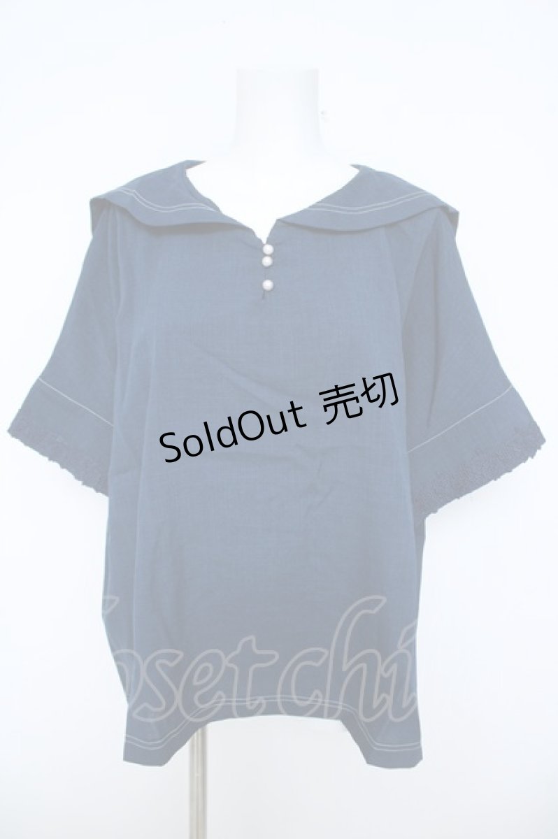 画像1: axes femme / セーラーカラートップス F ネイビー Y-26-06-10-021-AX-TO-SZ-ZS (1)