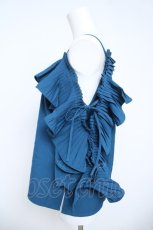 画像3: axes femme POETIQUE / ラッフルフリルブラウス M Bグリーン Y-26-06-10-029-AX-BL-SZ-ZY (3)