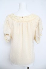 画像2: axes femme / カットドビードットスリットスリーブトップス M キナリ Y-26-06-10-032-AX-TO-SZ-ZY (2)