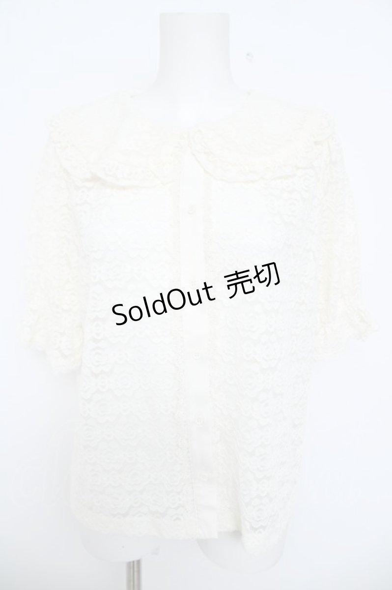 画像1: m petit by misako / AOKレースブラウス M 淡薄橙 Y-26-06-10-004-LO-BL-SZ-ZY (1)