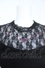 画像3: axes femme / バラ刺繍ビスチェ切替タンク M 黒 Y-26-06-10-041-AX-TO-SZ-ZY (3)