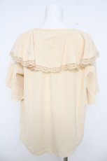 画像2: axes femme / 刺繍入ケープブラウス F イエロー Y-26-06-10-044-AX-BL-SZ-ZY (2)